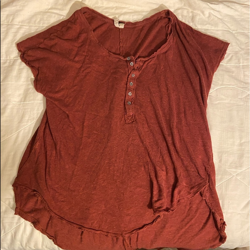 Free People Red Top